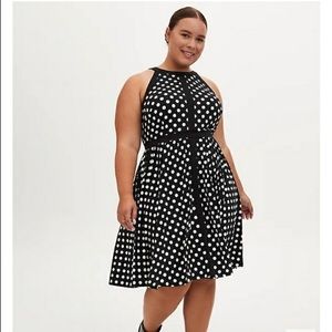 Torrid polka dot swing dress